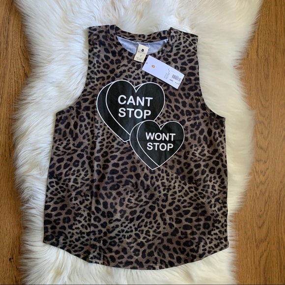 Spiritual Gangster Tops - Spiritual Gangster Animal Print Tank Size Small